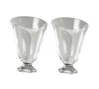 Lot de 2 tasses de dégustation de thé en verre transparent avec pied Gobelet transparent de haute qualité pour ensembles à thé Collection d'arômes Passe au lave-vaisselle Facile à nettoyer 5,5 x 7,5