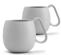Lot De 2 Tasses En Porcelaine Light Grey Nina 28cl - Viva Scandinavia