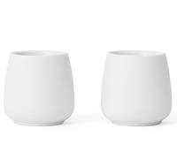 Lot De 2 Tasses Nicola En Porcelaine Blanche 6cl - Viva Scandinavia