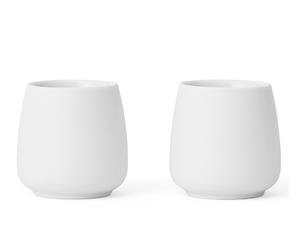 Lot De 2 Tasses Nicola En Porcelaine Blanche 6cl - Viva Scandinavia