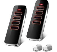 Lot de 2 Télécommande Porte de Garage 868 MHz, Télécommande 4 Canaux, Compatible avec Telecommande Sommer 4018V000, 4015862001900,