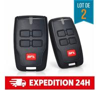 Lot de 2 Telecommandes BFT B RCB 04 4 Boutons pour Portail et Garage Compatible BFT Noir