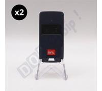 Lot de 2 Télécommandes BFT Mitto COOL C2 - Réf D112306 - Remplace la BFT Mitto 2B - 2 Canaux, 433.92 MHz + 1 Porte-clés Domobip Offert Noir G
