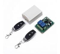 Lot de 2 télécommandes d'apprentissage 433 MHz pour portes de garage - Émetteur de clonage sans fil sans fil pour batterie incluse Noir Système de sécurité domestique Design compact