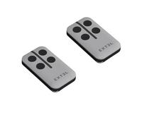 Extel Beep, Lot de 2 Télécommandes Portail et Porte de Garage, 4 Boutons, 433.92 MHz, Sécurité Rolling Code, Compatible Extel Umii, Avidsen, Thomson, Astrell, EasyMate, Pile CR2032 Incluse, Gris