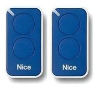 Lot de 2 Télécommandes NICE INTI2B - 2 canaux bleus 433,92 MHz + 1 porte-clés Domobip Bleu G