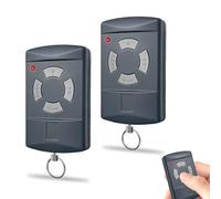 Lot de 2 télécommandes pour porte de garage - 40,685 MHz - Pour boutons gris - 4 canaux - Compatible avec Hörmann HSM4-40, HSM2-40, HS2-40, HS4-40, HSE2-40, HSE2-40, HSE4-40