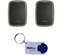 Lot de 2 télécommandes universelles Sice Why Evo Noa - 4791015 - 433,92 Mhz / 868,30 MHz + 1 porte-clés Domobip G