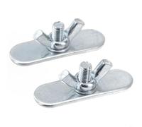 Lot de 2 tendeurs papillon réglables pour plaque d'étanchéité de climatiseur mobile, en acier inoxydable, argenté