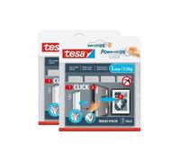 Lot de 2 - tesa Powerstrips CLICK - Pastilles adhésives Large - 16 x 2 pcs