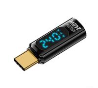 Lot de 2 testeurs USB-C 240 W avec indicateur LED, testeur de tension et de courant pour transfert de données et charge rapide, boîtier en aluminium robuste, compatible avec USB4 et vidéo 8K