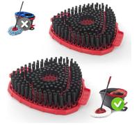Lot de 2 têtes de balai à récurer compatibles avec Vileda Turbo Spin Mop et seau tête de rechange pour sol plus de couches de poils