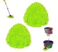 Lot de 2 têtes de balai chenille en microfibre pour un nettoyage en profondeur de tous les sols