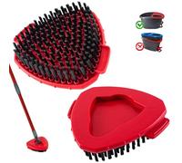 Lot de 2 têtes de brosse de nettoyage compatibles avec Vileda Turbo, brosses de nettoyage rotatives, tête de rechange pour 1 réservoir, tête de brosse rigide triangulaire pour cuisine et carrelage