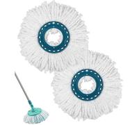 Lot de 2 têtes de rechange, Balai Serpillère Microfibre Compatible avec Leifheit Clean Twist Disc Mop Systèmes, Haute eau absorpti