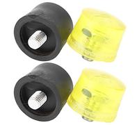 Lot de 2 Têtes de Rechange pour Marteau en Caoutchouc, Embouts de Rechange pour Marteau à Tête de Frappe, Ensemble D'accessoires pour Maillet Jaune Noir(Φ30mm)