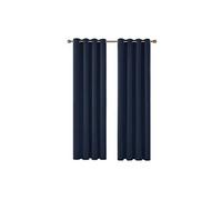 Lot de 2 Thermique Isolant Décorative Rideaux Occultants Petite Fenetre avec Oeillets Solide pour Chambre Intérieur 140x210cm Bleu Marine