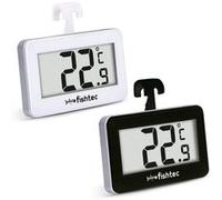 Lot de 2 Thermomètres FISHTEC pour Frigo ou Congélateur Noir G