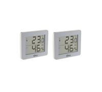 - Lot de 2 thermomètres hygromètres Blanc - écran LCD