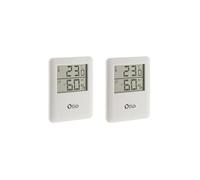 - Lot de 2 thermomètres hygromètres magnétiques LCD - Blanc