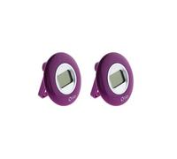 Otio - Lot de 2 thermomètres intérieurs LCD - Violet