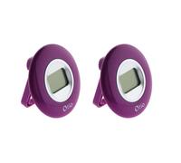 Lot de 2 thermomètres intérieurs LCD - violet - Otio