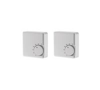 - Lot de 2 thermostats mécaniques 5°C à 30°C - Blanc