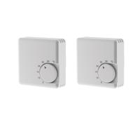 Lot de 2 thermostats mécaniques 5°C à 30°C - blanc - Otio