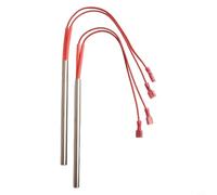 Lot de 2 tiges chauffantes pour poêle à granulés 230 V 300 W 9,5 x 150 mm en acier inoxydable compatible avec les barbecues Nemaxx P6 P9 P12