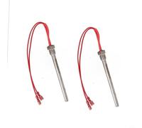 Lot de 2 tiges d'allumage pour poêle à granulés Nemaxx P6 P9 P12, 300 W 220 V avec filetage M16 x 1,5, élément chauffant 10 x 150 mm pour un chauffage efficace à granulés et une mise en service rapide