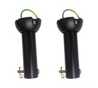 Lot de 2 tiges d'extension en métal pour ventilateur de plafond de 15 cm de | Structure de montage cachée, boule de suspension noire, longueur 10 cm, améliore la circulation de l'air, hauts plafonds