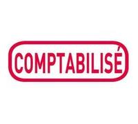 Lot de 2 TIMBRES X-Print ""COMPTABILISÉ"" 4912 rouge climatiquement neutre - encrage rouge G