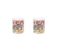 Lot de 2 tirelires de taille pratique pour adultes et enfants - Plans d'épargne en métal pour Erwachsene Spardose Erwachsene - Durable - 50 euros