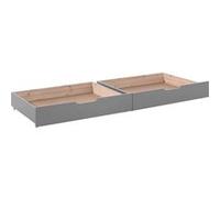 Lot de 2 Tiroirs de lit Gris pour Lits Superposés 2 places - MARTIN - ALTOBUY Gris G