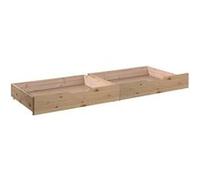 Lot de 2 Tiroirs de lit Naturel pour Lits Superposés 2 places - MARTIN - ALTOBUY Marron G