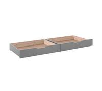 Lot de 2 Tiroirs de Lit "Pino" 90x200cm Gris