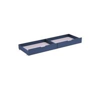 Lot de 2 tiroirs de rangement bleu foncé pour lit Bleu