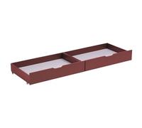 Lot de 2 tiroirs de rangement terracotta pour lit Orange