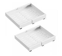 Lot de 2 tiroirs extensibles pour placard de cuisine - Installation sans perçage -Blanc- XJING Largeur réglable de 32 à 52 cm