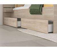 Lot de 2 tiroirs pour lit en 120, 140, 160 et 180 cm - Coloris : Naturel - TENALIA