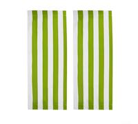 Lot de 2 tissus de rechange en polyester pour chaise longue, chaise longue, meubles de jardin - Vert fruit et blanc - 120 x 45 cm