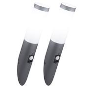 Lot de 2 torches murales lampes d'extérieur détecteurs de mouvement jardin balcon lumières ANTRHAZIT dans un ensemble comprenant des ampoules LED