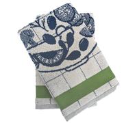 Lot de 2 torchons de cuisine 50x50 cm 100% coton SALAD motif thème salade vert