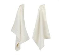 Lot de 2 torchons de cuisine 50x50 cm éponge PURE KITCHEN TERRY Ivoire