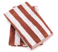 Lot de 2 torchons de cuisine éponge 50x50 cm collection PAT EFFI marron country