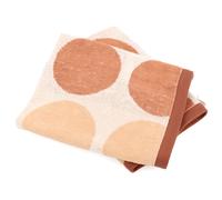 Lot de 2 torchons de cuisine éponge 50x50 cm coton GLOBUS marron