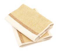Lot de 2 torchons de cuisine éponge 50x50 cm coton OTON jaune