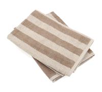 Lot de 2 torchons de cuisine éponge 50x50 cm coton PAT marron