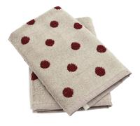 Lot de 2 torchons de cuisine éponge 50x50 cm coton SPOT bordeaux