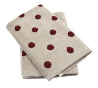 Lot de 2 torchons de cuisine éponge 50x50 cm coton SPOT bordeaux